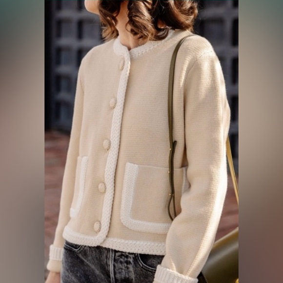 Sezane Sweaters - Auguste jacket cream/ecru